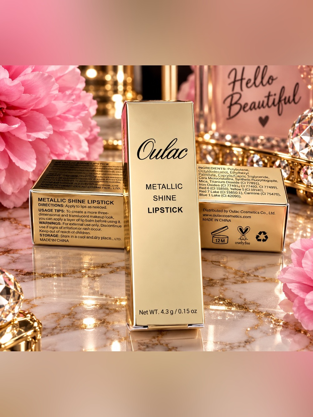 Oulac Metallic Shine Lipstick